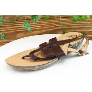 Flexi‎ Sz 8 M Brown Strappy Synthetic Women Sandals 207054110044039008